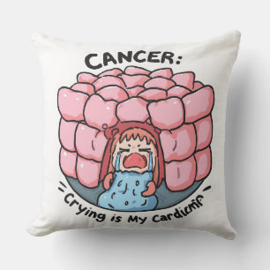 Fuerte de Almohada Divertido de Cáncer Llorando es