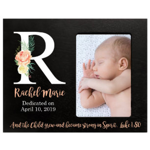 Fuerte En Espíritu Marco De Imagen Negro Bouquet