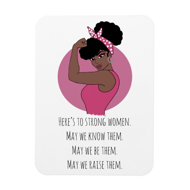 Fuerte imán fotográfico de mujeres negras (Vertical)