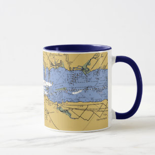Fuerte Myers, taza náutica de la carta del puerto