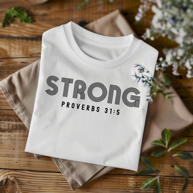 Fuerte para hombres y mujeres camisetas cristianas (Subido por el creador)