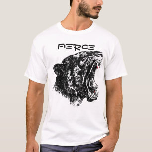 Fuerte tigre imprime la camiseta básica masculina