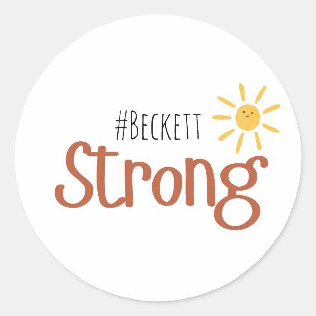 Fuertes Pegatinas del cáncer infantil (Anverso)