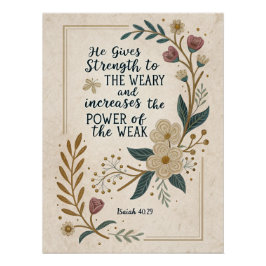 Fuerza a la fatiga: Impresión artística Isaías 40: