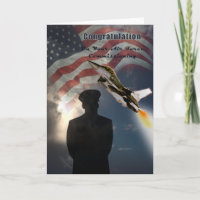 Fuerza aérea Comisión la tarjeta de la enhorabuena