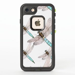 Fuerza aérea de la libélula en blanco