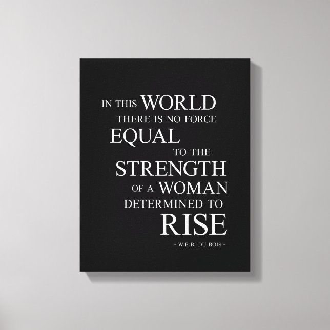 Fuerza De La Mujer Inspirando Cita Arte Canvas Neg (Anverso)