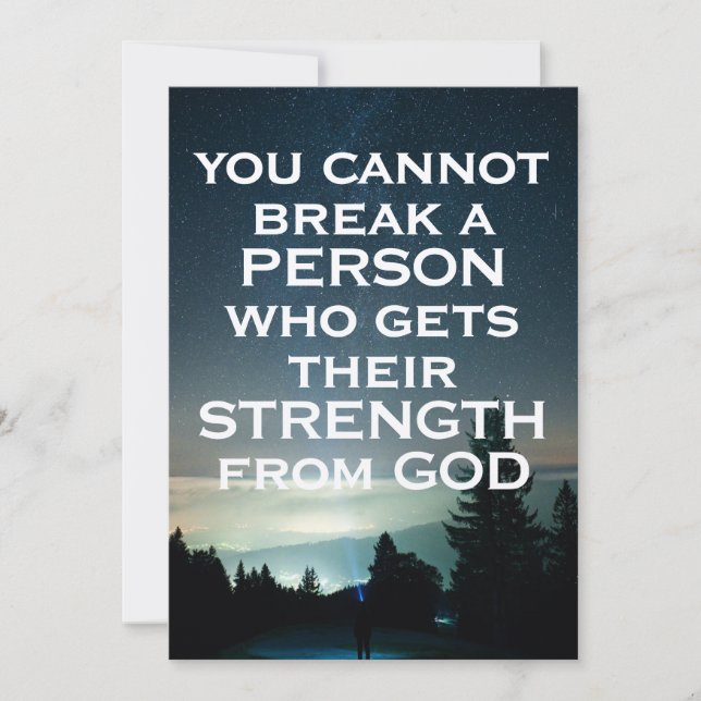 Fuerza de la tarjeta de Dios (Anverso)