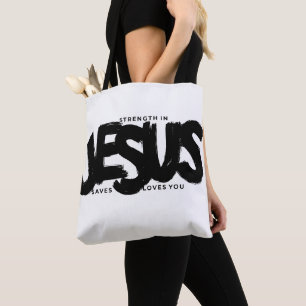 Fuerza divina: Bolsa de Tote con mensaje de Jesús