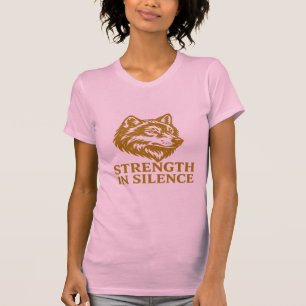 Fuerza en la camiseta de Wolf Silence - Motivación