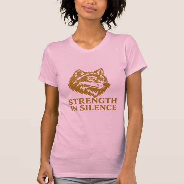 Fuerza en la camiseta de Wolf Silence - Motivación (Anverso)