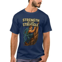 Fuerza en la camiseta motivacional de lucha