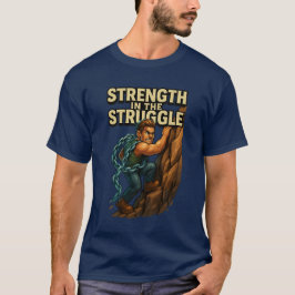 Fuerza en la camiseta motivacional de lucha