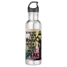 "Fuerza feminista" Botella de agua de Shakespeare
