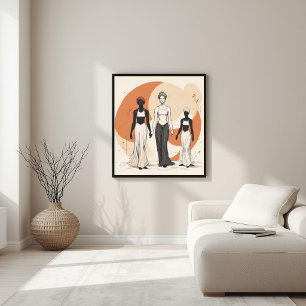 Fuerza Silenciosa – Arte de Pared Abstracto Femeni