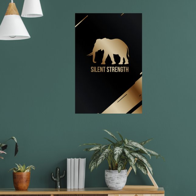 "Fuerza silenciosa" Elefante Minimalista Arte Pare (Salón 1)