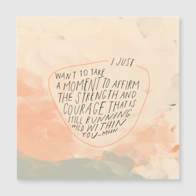 Fuerza y coraje Motivador presupuesto para amigo (Anverso)