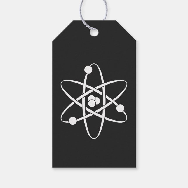 Fuerzas atractivas en etiqueta de regalo negro (Anverso)