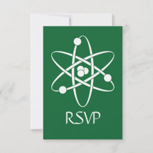 Fuerzas Atractivas en Tarjeta de RSVP Verde