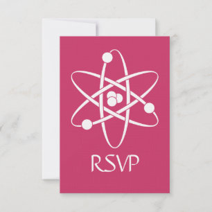 Fuerzas Atractivas en Tarjeta RSVP de Frambuesa