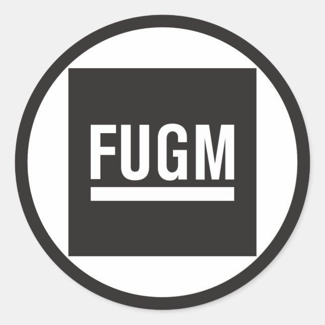 FUGM por SAB Round Pegatinas (sin copyline) (Anverso)