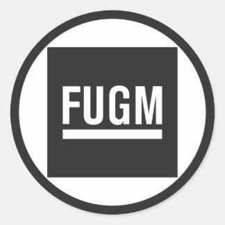 FUGM por SAB Round Pegatinas (sin copyline)