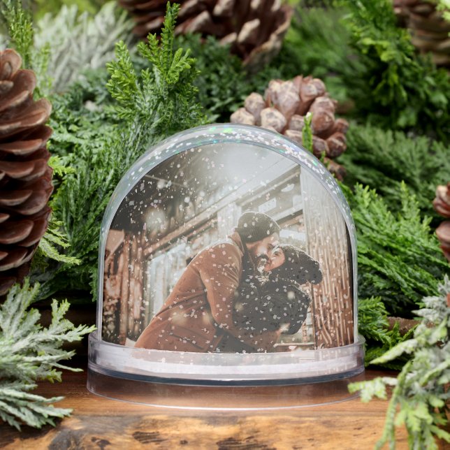 Full Photo Custom Christmas Greetings Elegant (Invierno)