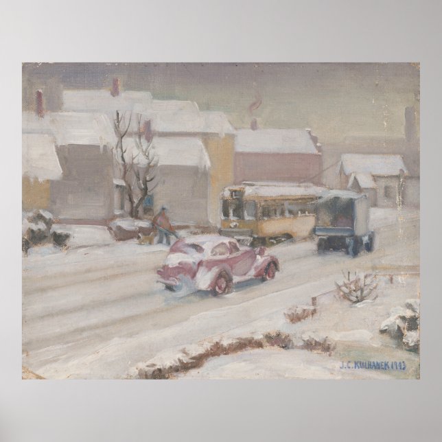 Fulton Road Cleveland - Impresión Kulhanek 1943 (Frente)