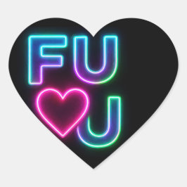 FULU Pegatina en forma de corazón