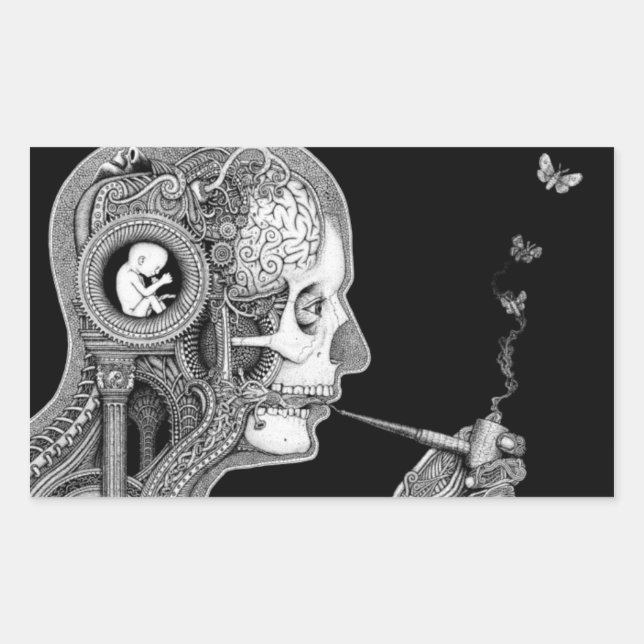 fuma el día fuera Pegatina (Anverso)