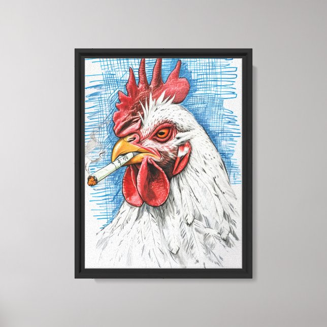 Fumar arte de pollo Gracioso (Anverso)
