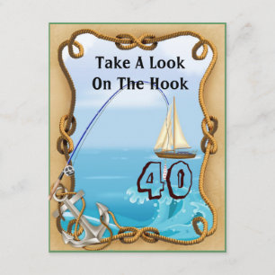 FUN 40 invitaciones de pesca de cumpleaños para ho