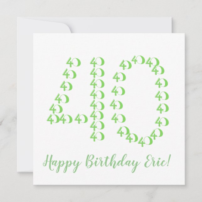 Fun 40th Birday Card (Anverso)