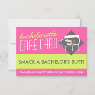 Fun Bachelorette DARE tarjeta de juego - sacude un