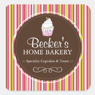 Fun Bakery Packaging Pegatinas