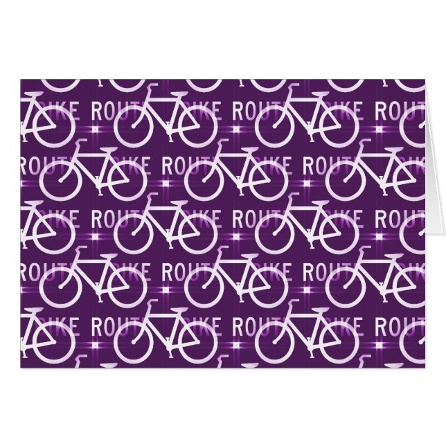 Fun Bicicleta Ruta Fixista Ciclista Patrón Púrpura (Anverso (Horizontal))