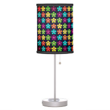 FUN Black Retro Daisy Floral envuelto Herringbone