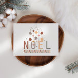 Fun Boho Pastel Noel Navidad Tarjeta<br><div class="desc">Tarjeta de vacaciones NoelChristmas. Añade tu propio mensaje al reverso.</div>