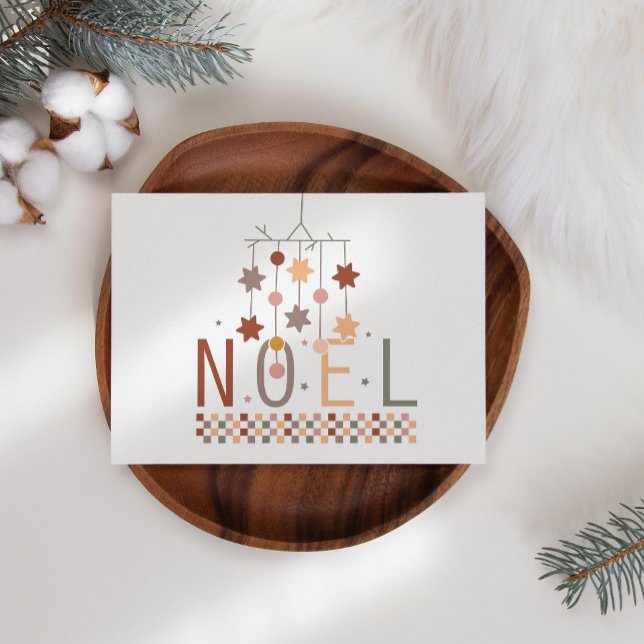 Fun Boho Pastel Noel Navidad Tarjeta (Subido por el creador)