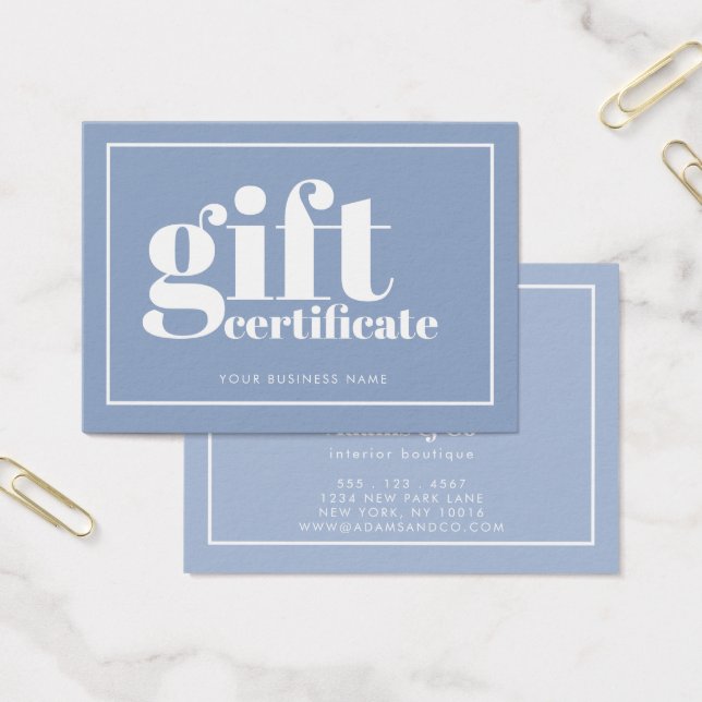 Fun Bold Typography Two Tone Gift Certificate (Oficina)