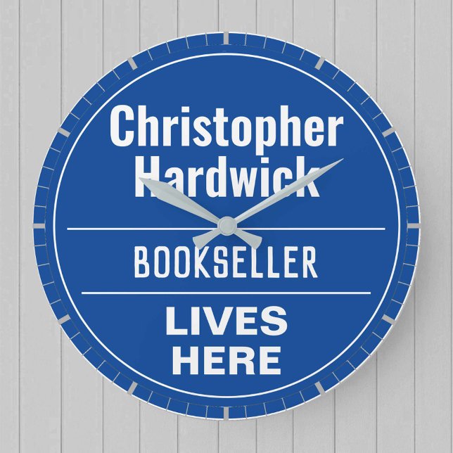 Fun Bookseller Wall Plaque Estilo Reloj grande (Subido por el creador)