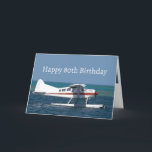 Fun Bush Plane de una tarjeta modelo 90th<br><div class="desc">Divertido avión Bush de cumpleaños 90 de un modelo vintage a otra carta grande para el cumpleaños de un anciano o alguien a quien quieres burlarte de envejecer. Personalizar cambiando la edad</div>