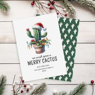 Fun Cactus Navidades tarjetas de vacaciones