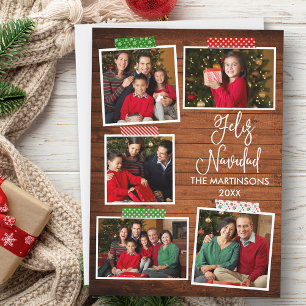 Fun Calligraphy Wood Feliz Navidad Craft