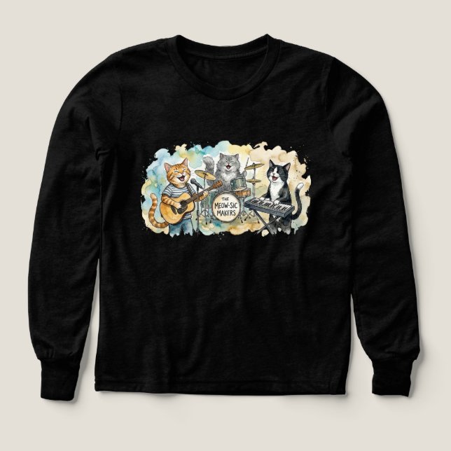 Fun Cat Band Music Piano Drums Keyboard (Diseño frontal)