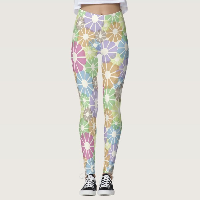 Fun Colorful Floral Leggings (Anverso)