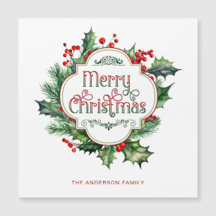 Fun Colorous Merry Christmas Holly Script
