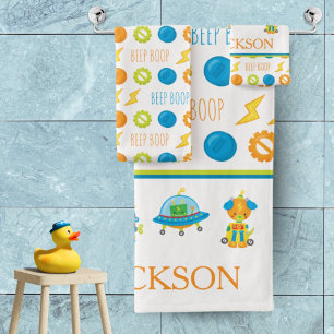 Fun Colorous Robot Beep Boop Pattern Kid