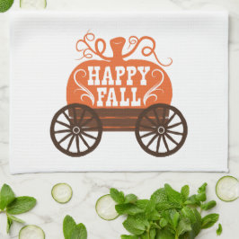 Fun Cute Happy Fall Wagon Kitchkin Toalla