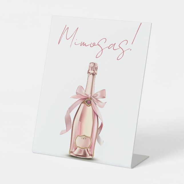 Fun elegante boda mimosbar números señal de peatón (Anverso)